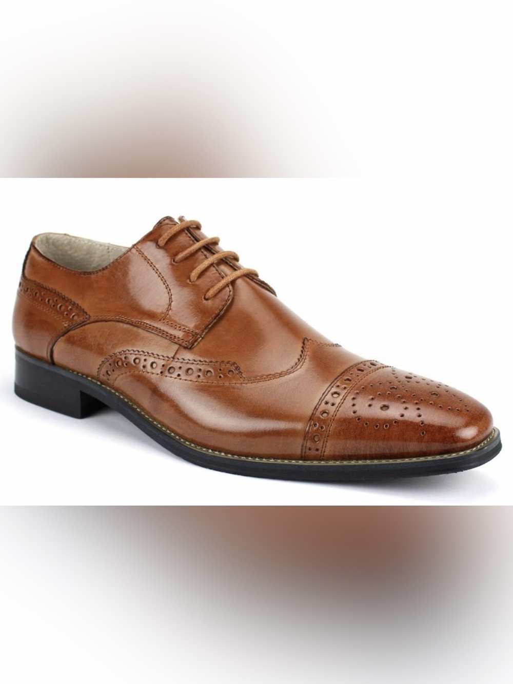 Giovanni “ Brogue” Mens Genuine Calfskin Derby Lace-Up Wingtip